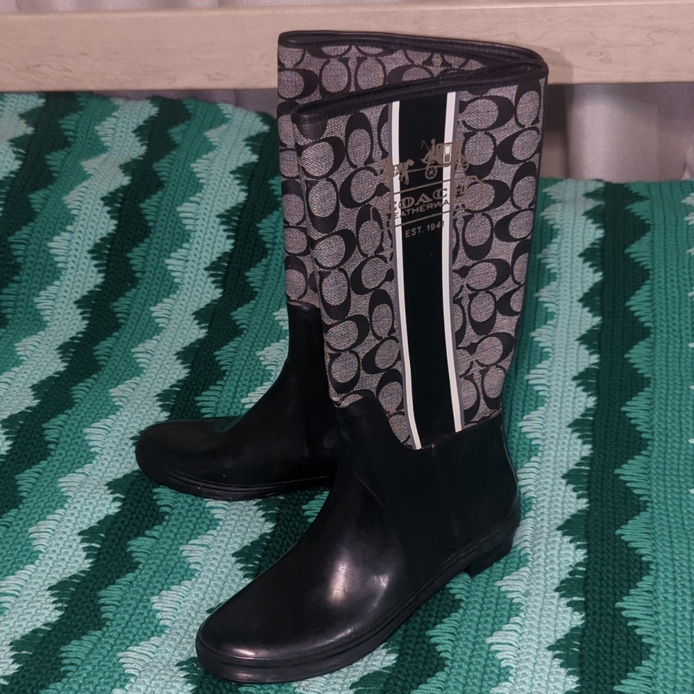 Coach Monogram Rain Boots